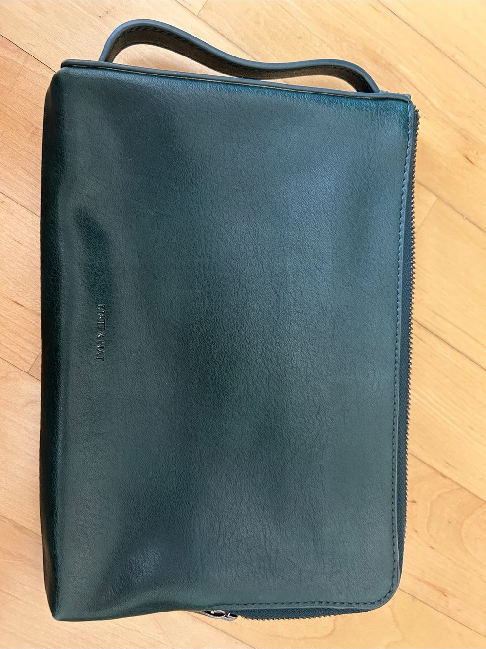 Matt & Nat Leather Wristlet Clutch - Dark Green